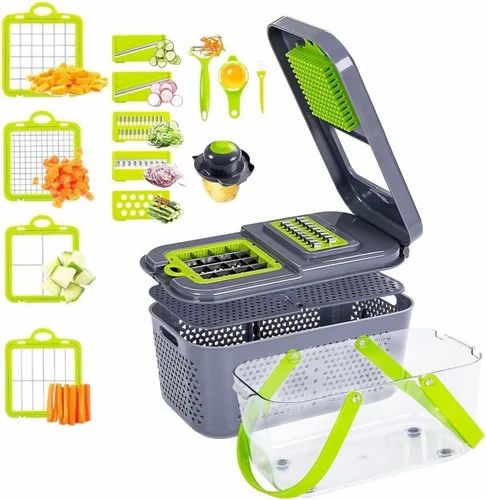 22 in 1 Kitchen Chopper & Vegetable Cutter | Multi Blade Food Slicer, Dicer & Grater - Best Products