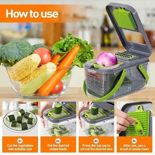 22 in 1 Kitchen Chopper & Vegetable Cutter | Multi Blade Food Slicer, Dicer & Grater - Best Products