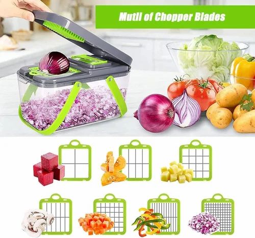 22 in 1 Kitchen Chopper & Vegetable Cutter | Multi Blade Food Slicer, Dicer & Grater - Best Products