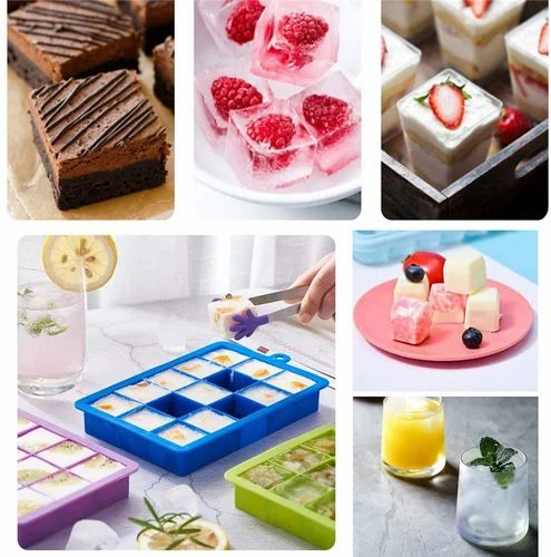 24 Cavity Silicone Ice Cube Tray with Lid | Easy Release Ice Mold for Drinks & Cocktails - Best Products