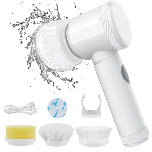 5-in-1 Cordless Electric Cleaning Brush | Rechargeable Kitchen & Bathroom Power Scrubber - Best Products