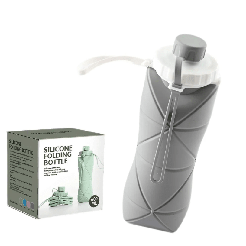 Collapsible Silicone Water Bottle 500ml | Foldable Leak-Proof Travel Water Bottle - Best Products