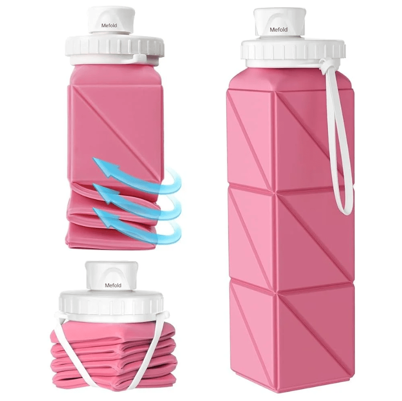 Collapsible Silicone Water Bottle 500ml | Foldable Leak-Proof Travel Water Bottle - Best Products