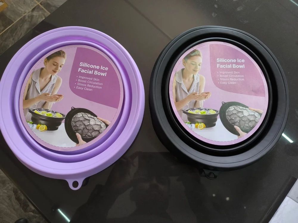IceGlow™ Silicone Face Ice Bath Bowl | Collapsible Facial Ice Therapy Bowl - Best Products
