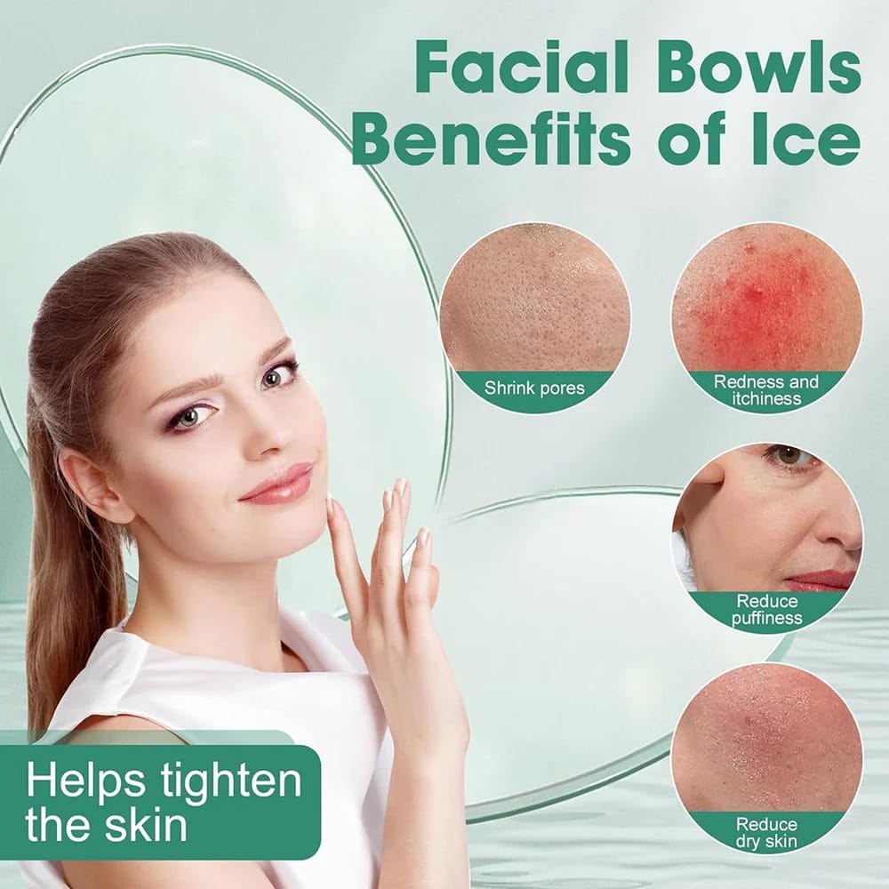 IceGlow™ Silicone Face Ice Bath Bowl | Collapsible Facial Ice Therapy Bowl - Best Products
