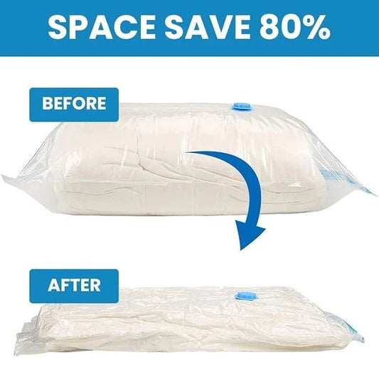 Vacuum Storage Bags with Hand Pump | 5 Reusable Compression Bags for Travel & Clothes Storage - Best Products
